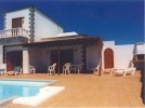 Casa S�hana - The pool, patio and Canarian BBQ (far right)